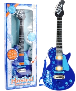 Gitara Elektryczna dla Dzieci – Niebieska z Rytmami i Melodiami, Idealna Zabawka Muzyczna 3+