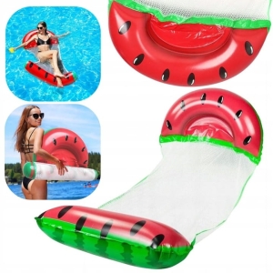 Materac Hamak Wodny do Pływania Dmuchany na Basen Leżak z siatką 130x70cm