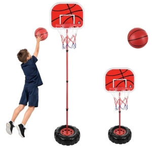 Regulowany kosz do koszykówki koszykówka dla dzieci 109–170 cm  + piłka i pompka