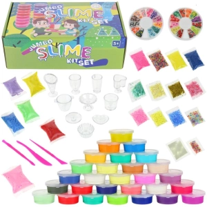 Slime gluty mega zestaw do glutów XXL ozdoby brokat piankolina