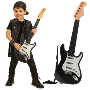 Gitara Elektryczna Dla Dzieci Podkłady Melodie Czarna
