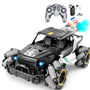 Samochód Metalowe Auto 4x4 Zdalnie Sterowany Gestami Światła LED Para Wodna Dym